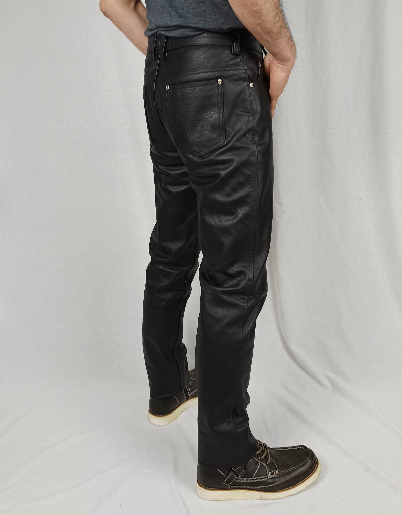 フリーダムレザー 革パンツ メンズ スリムストレート レザーパンツPB