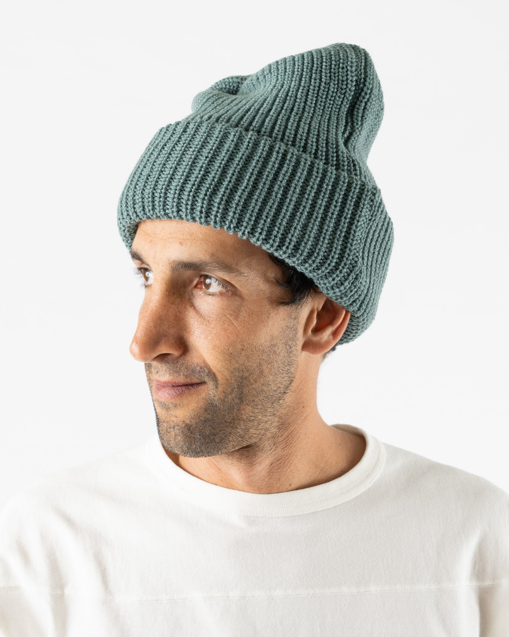ROTOTO 5075 Cozy Chunkie Beanie in Cadet Blue Curated at Jake and