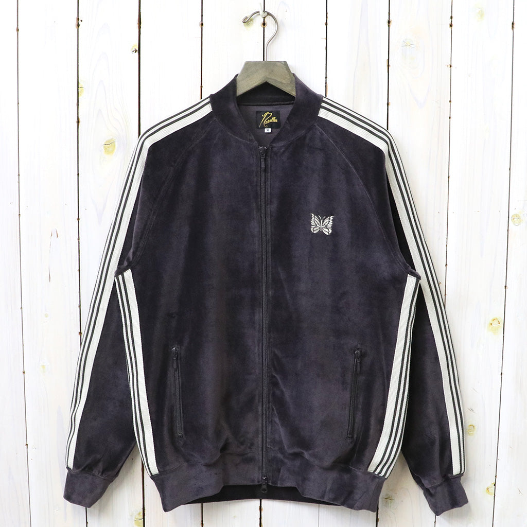 Needles『Rib Collar Track Jacket-C/PE Velour』(Charcoal) – Reggieshop