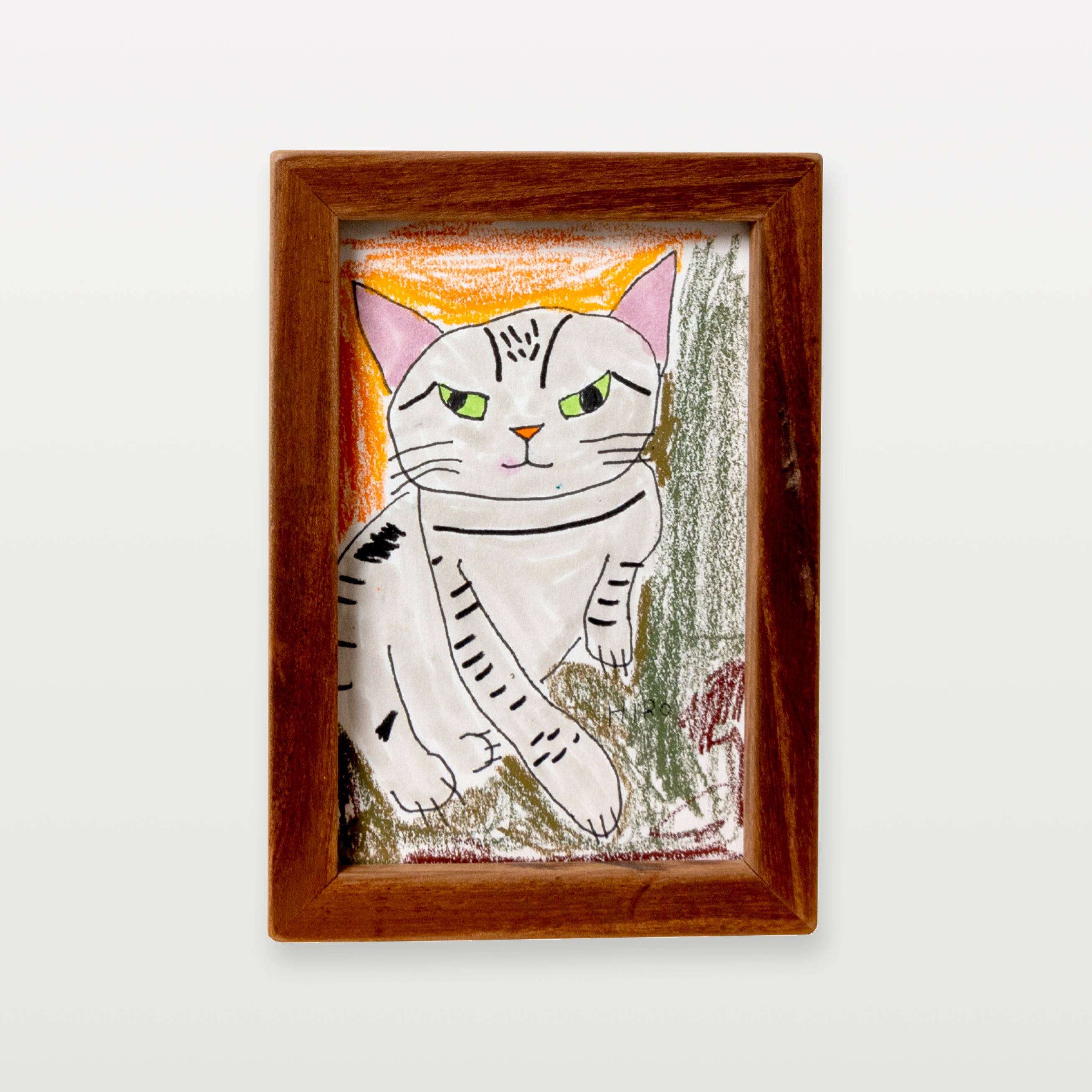 絵画。原画手描【週末、猫ちゃんたちのコーヒーとパンのパーティー