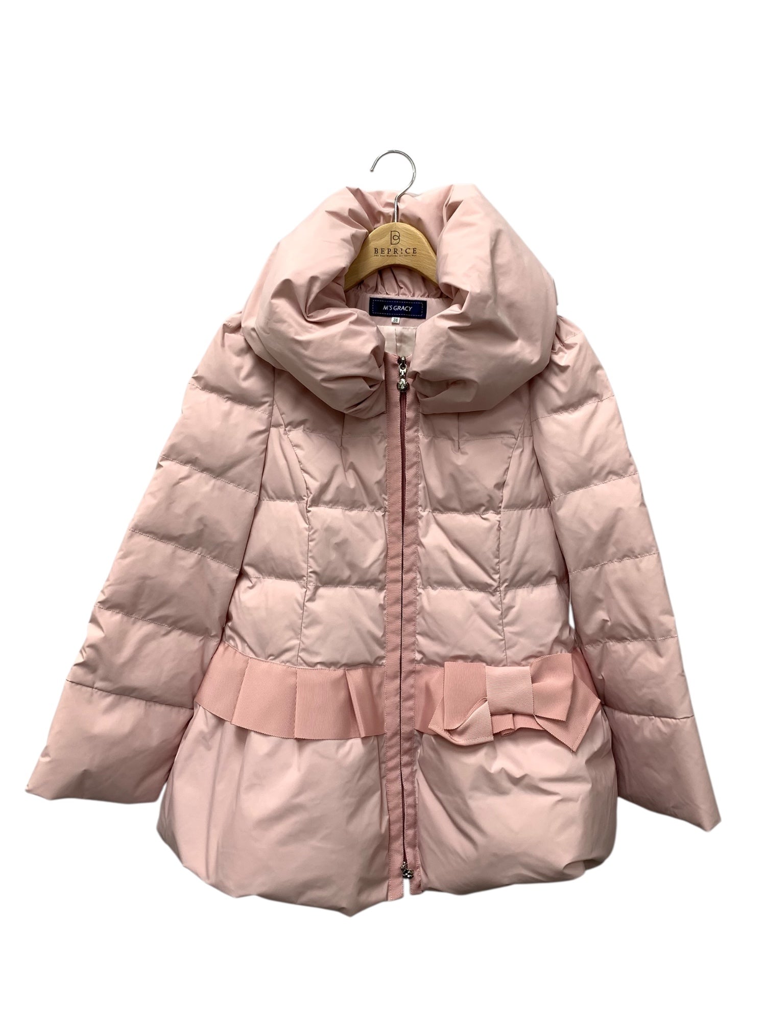 エムズグレイシー ダウンコート 819512 カメリア ダブルジップ リボン