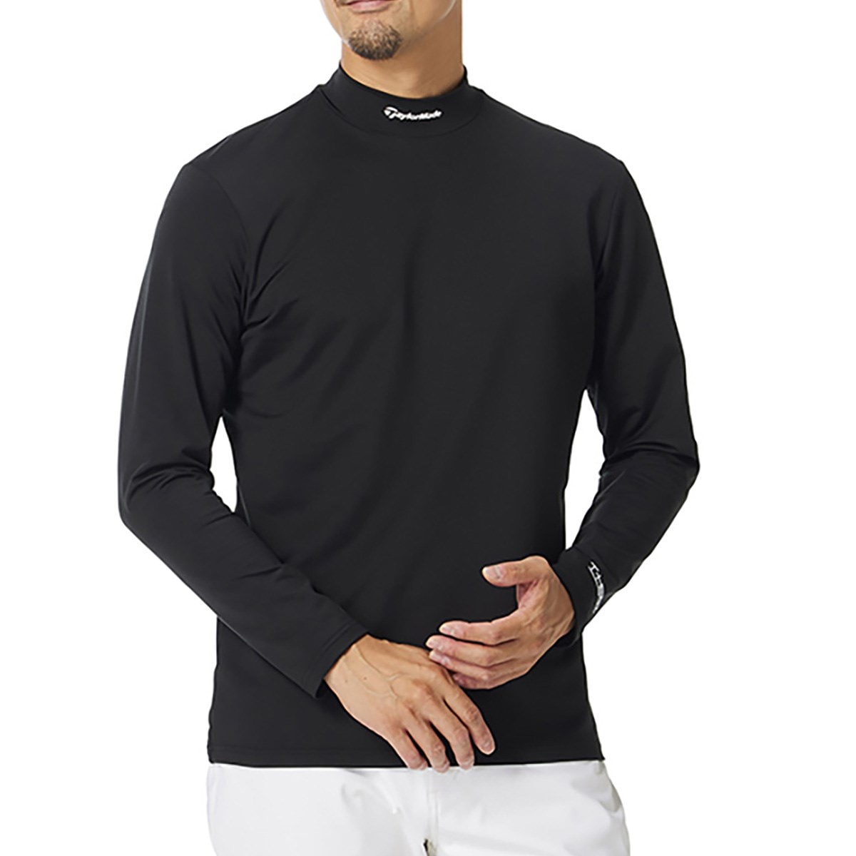 ストレッチ T-HEAT コントラスト モックネック長袖シャツ(長袖シャツ