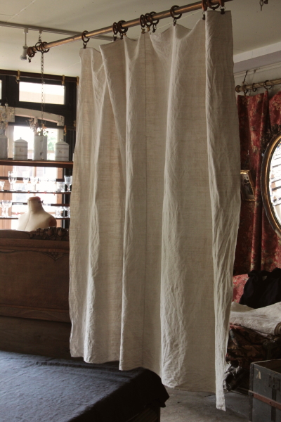 フランスアンティーク 1900年 ホームスパン リネンシーツ 220×230cm