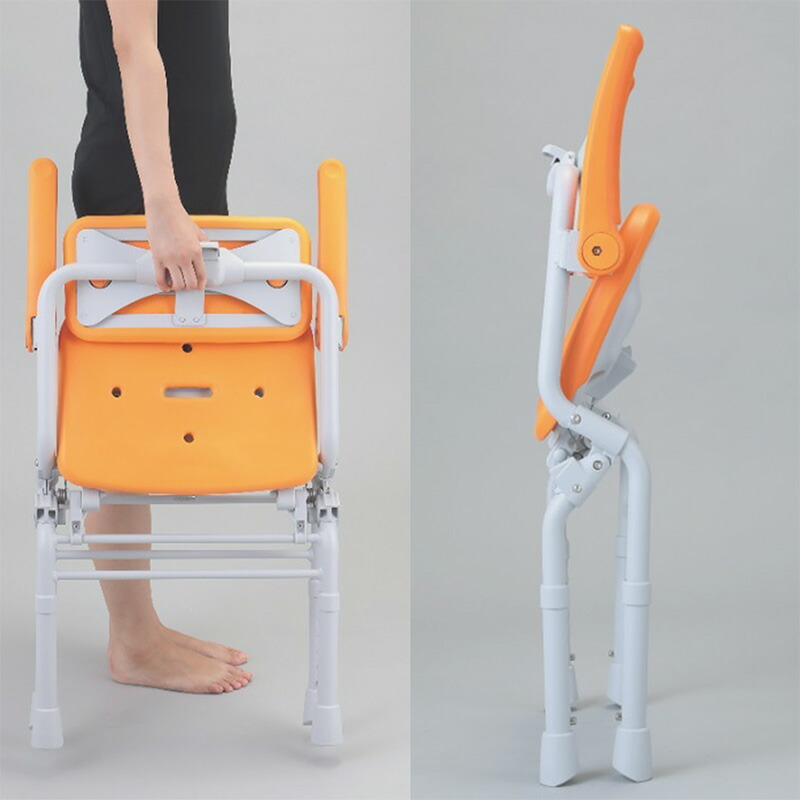 楽天市場】折りたたみ式 シャワーチェア コンパクト SP ひじ掛け付き