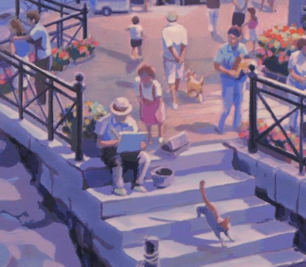 楽天市場】笹倉鉄平 カフェ・ベラ・ノッテ 海 絵画 風景画 イタリア