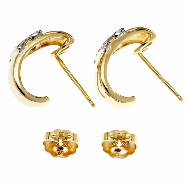 楽天市場】クレージュ courreges K18YG/WG ダイヤモンド ピアス