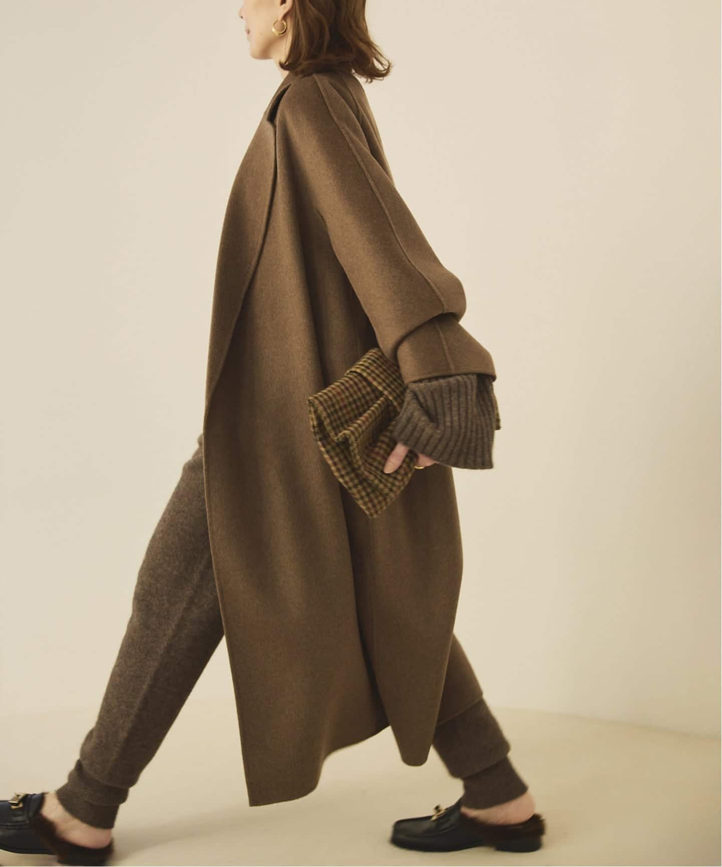 VERMEIL par iena｜カシミヤリバーロングコート | Rakuten Fashion