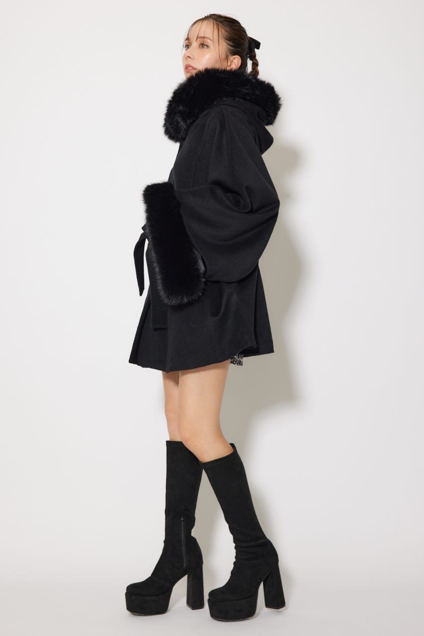 rienda｜ウールMIXフードポンチョコート | Rakuten Fashion(楽天