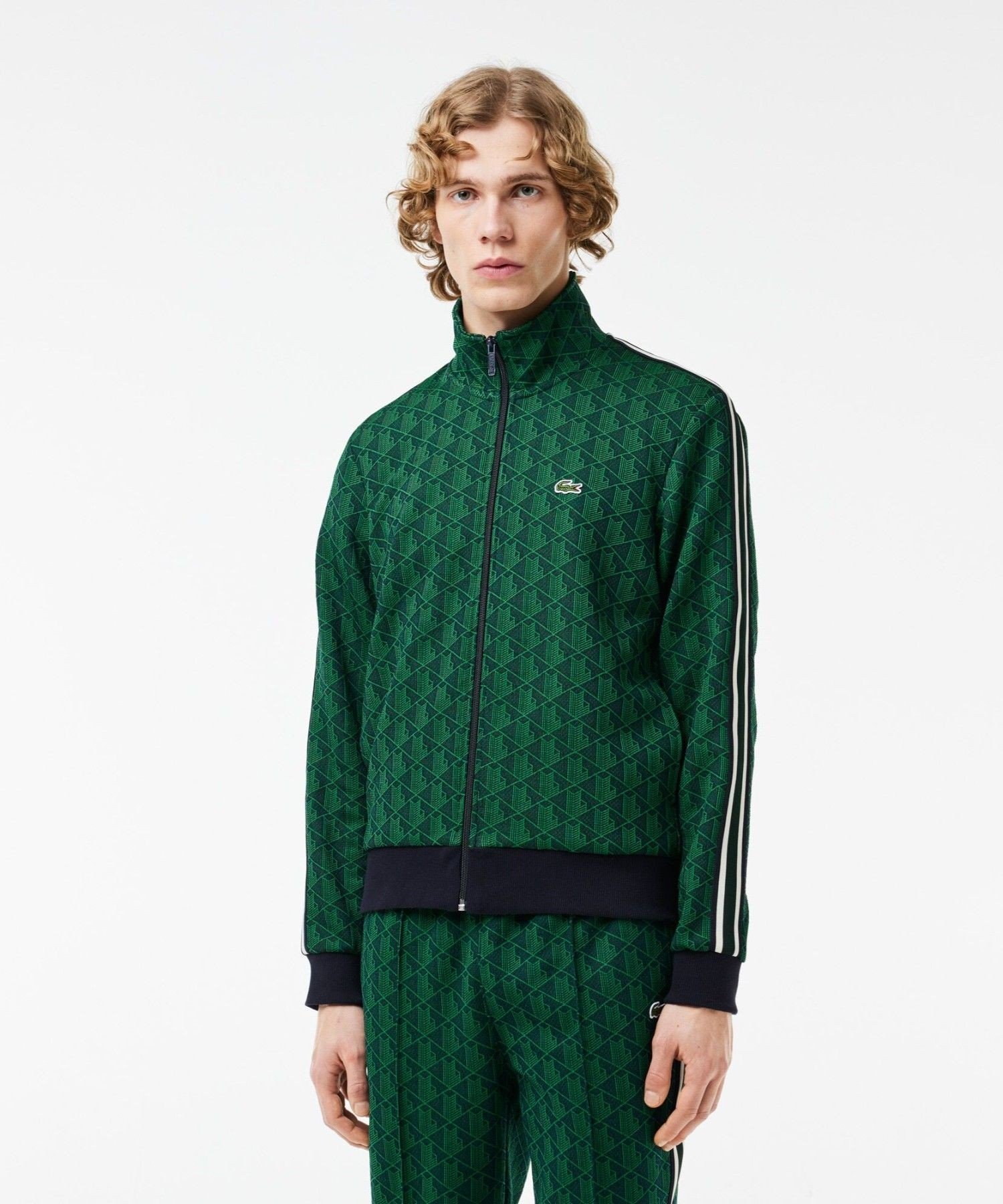 LACOSTE｜モノグラムジャカードトラックジャケット 【セットアップ対応