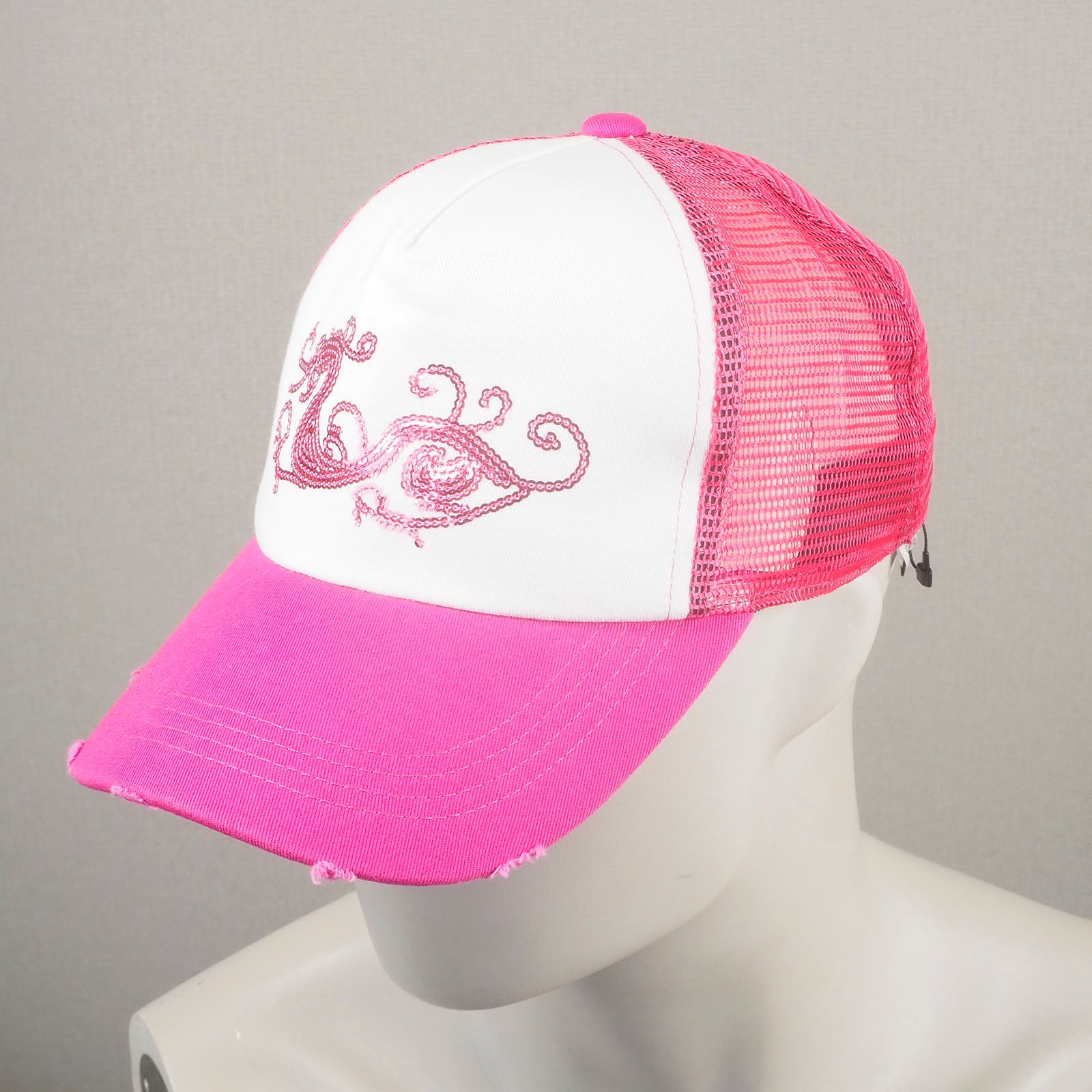 ⭐エトロ ピンクロゴPEGASOパッチメッシュベースボールキャップ【ETRO