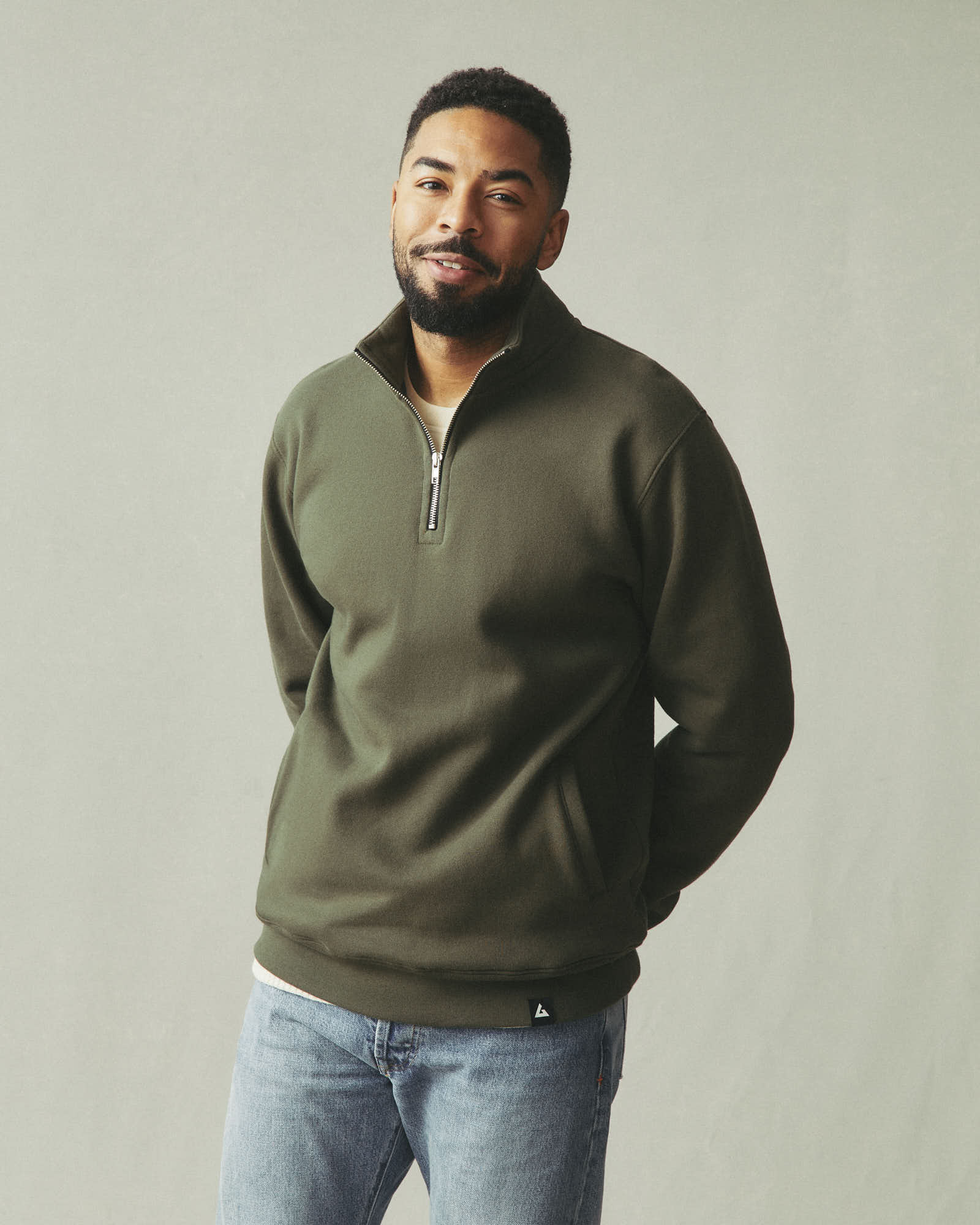 Men's Carolina Quarter Zip - Deep Olive