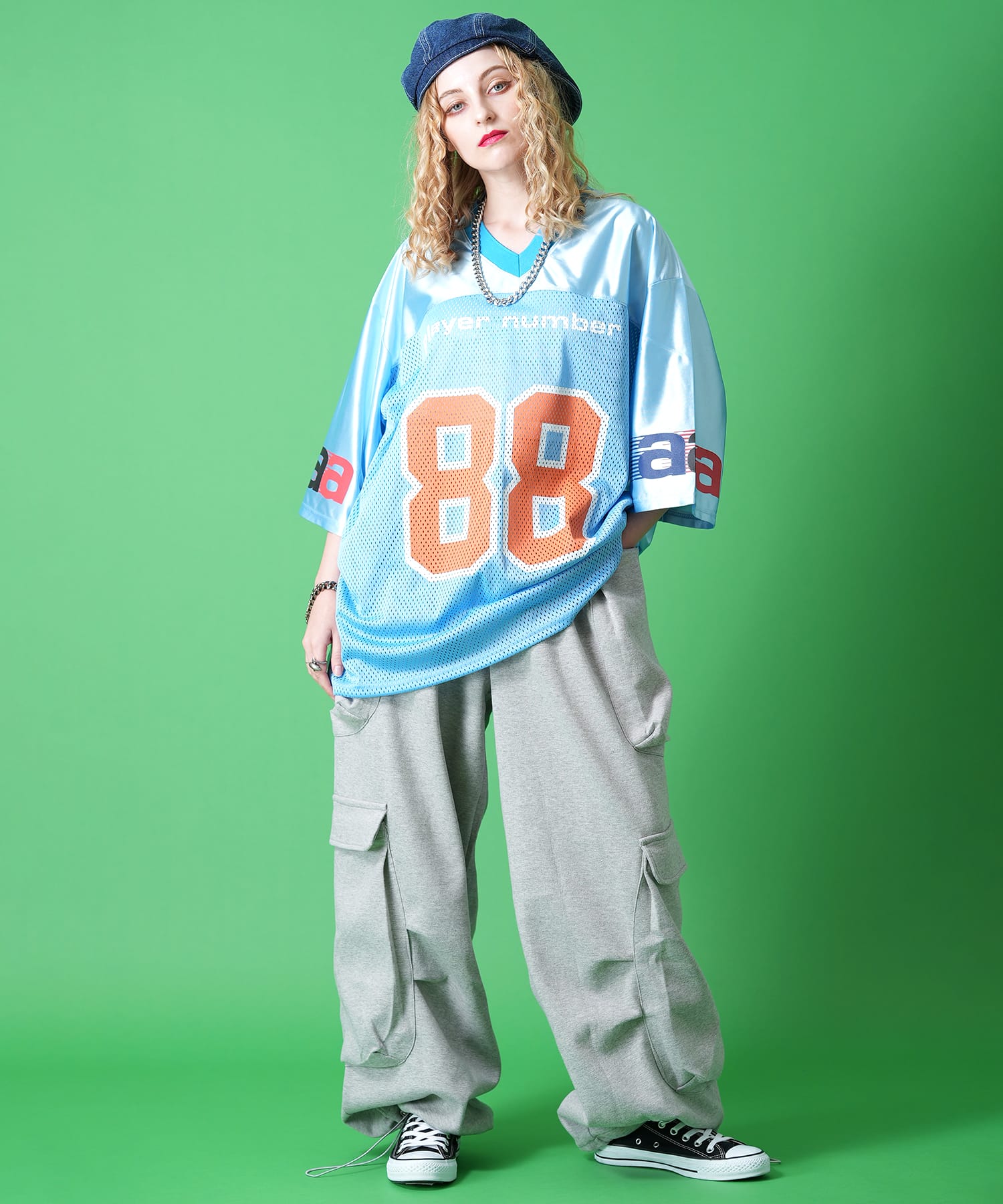 コンビメッシュナンバリングフットボールシャツ / 半袖 Tシャツ メンズ