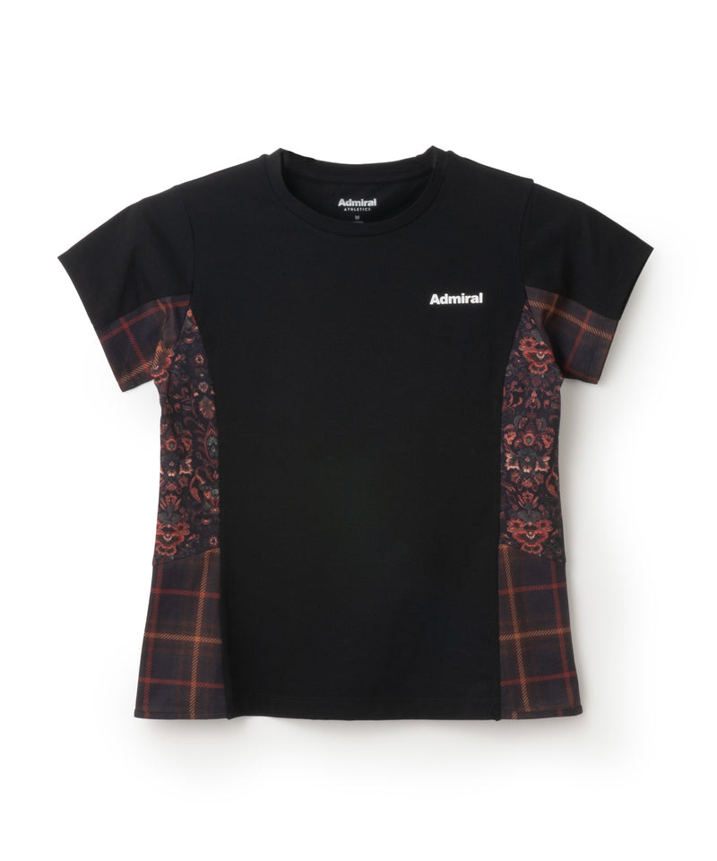 Admiral チェック柄 Tシャツ Admiral チェック柄 半袖Tシャツ ブラウン