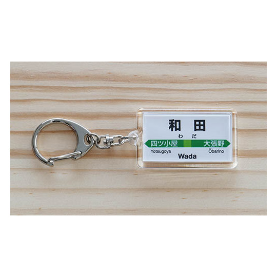 駅名キーホルダー【JR東日本】奥羽本線（和田） 商品詳細｜赤い電車