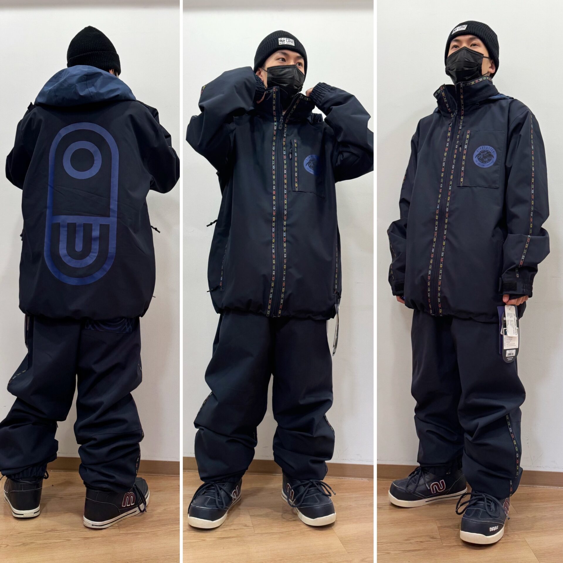 AIRBLASTER スノーボード ウェア ハーフジップ ビブパン 上下セット