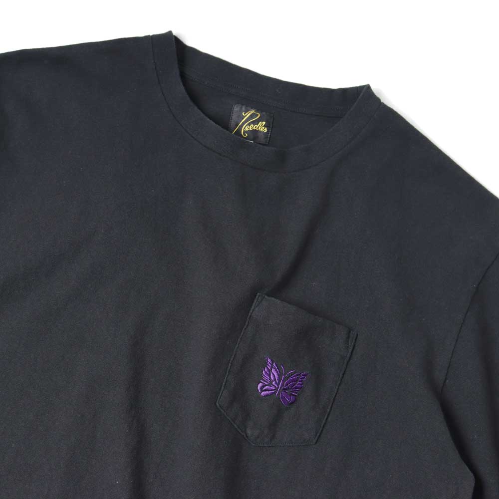 NEEDLES(ニードルズ)S/S Papillon Emb. Pocket Tee - Cotton Jersey