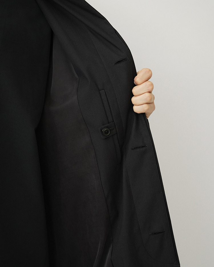 SOUTIEN COLLAR COAT - LONG / BLACK | YAECA (MEN)(ヤエカ) | OUTER