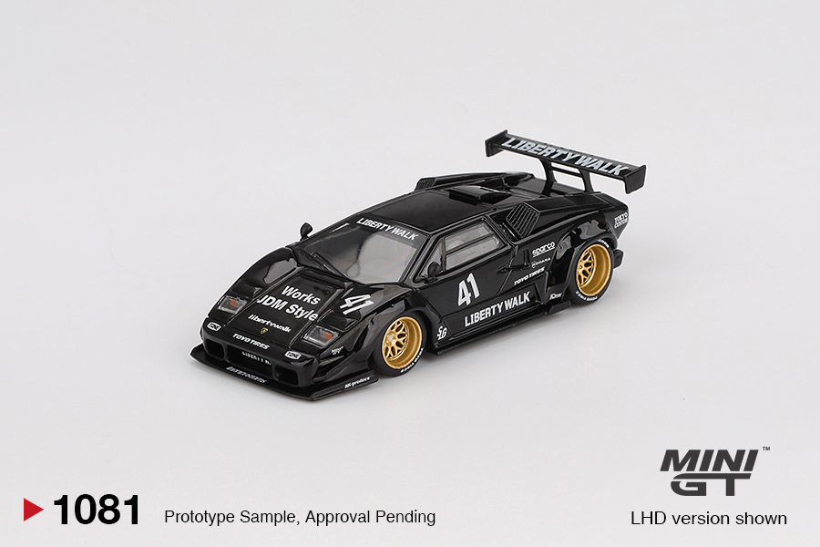 Mini GT 1/64 Lamborghini Countach LB Works Black