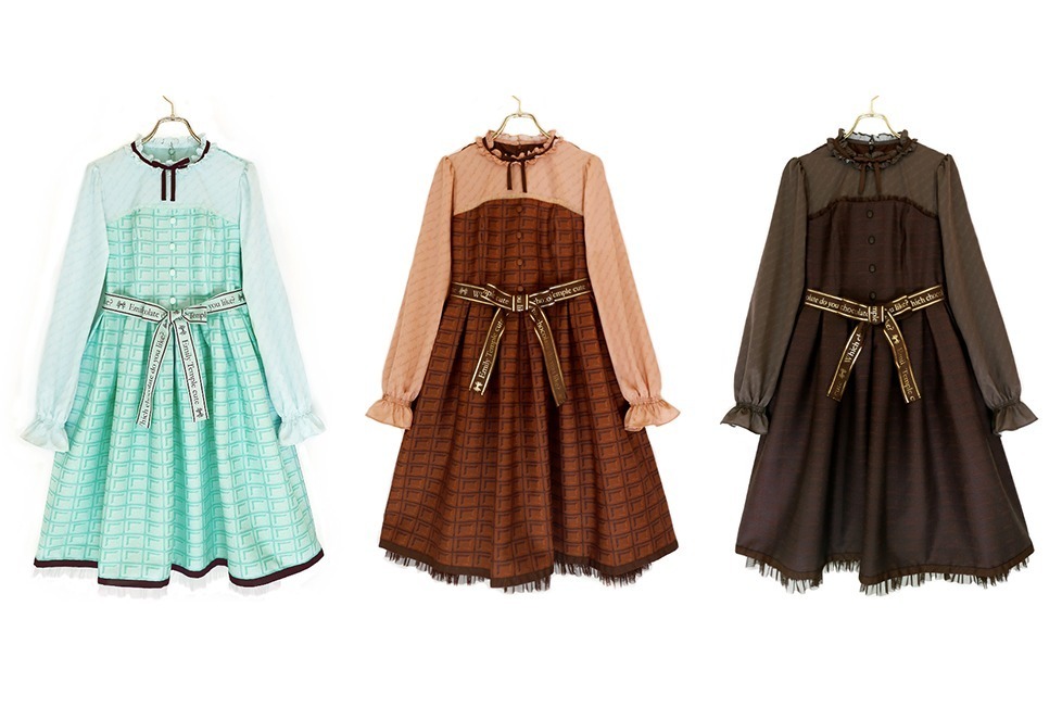 エミリーテンプルキュート“チョコレート”柄ワンピース、ミントやミルク