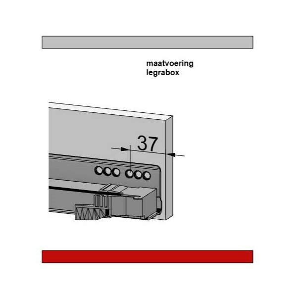 Blum Legrabox, zijwandhoogte 66 mm, (N) - www.keukenlade.nl