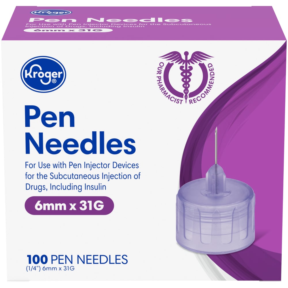 Kroger® 6mm x 31G Pen Needles Box, 100 ct - Smith's Food and Drug