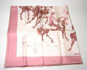 エルメス ] エルメス シルクスカーフ（ピンク） - H-805