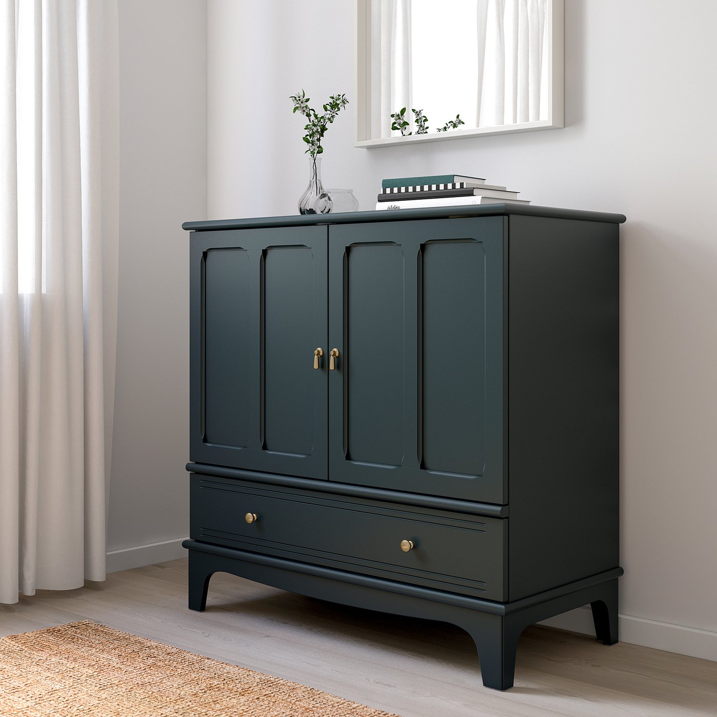 LOMMARP cabinet, dark blue-green, 401/8x393/4