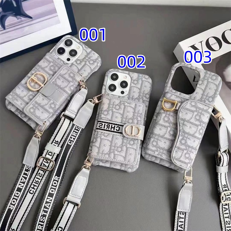 CHRISTIAN DIOR ストラップ付きiPhoneケース iPhone15 CHRISTIAN DIOR