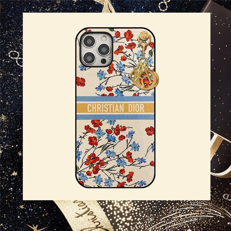 dior iphone16/15promax ケース 14/13pro レターチャーム付き