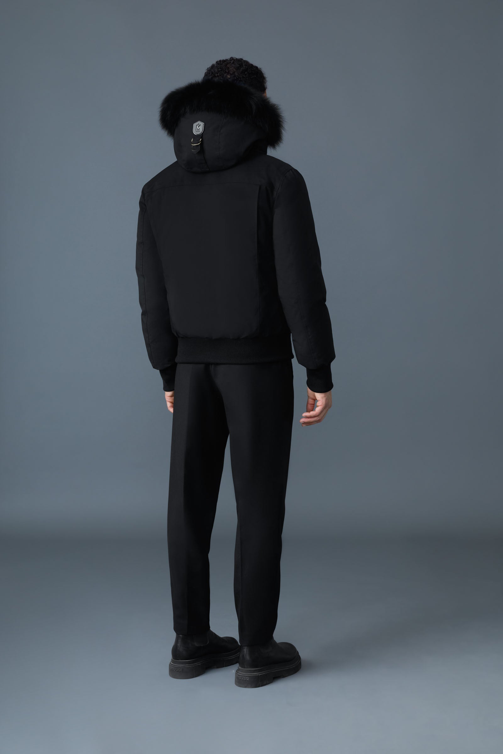 Dixon-BX, 2-in-1 Nordic Tech down bomber with blue fox fur for men