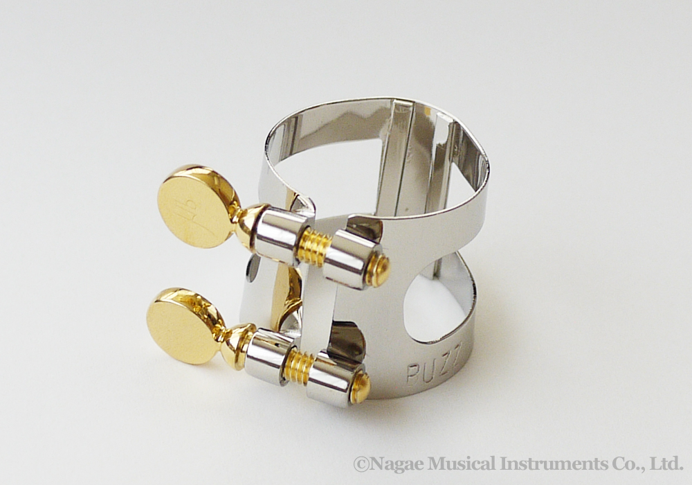 BUZZ B♭クラリネットリガチャー プラチナ PTP R｜ 管楽器専門店 永江楽器