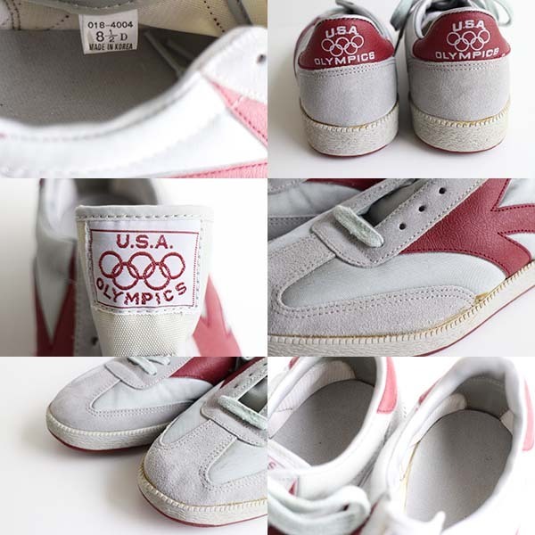 デッドストック☆80s U.S.A.OLYMPICS ナイロン×スエード スニーカー