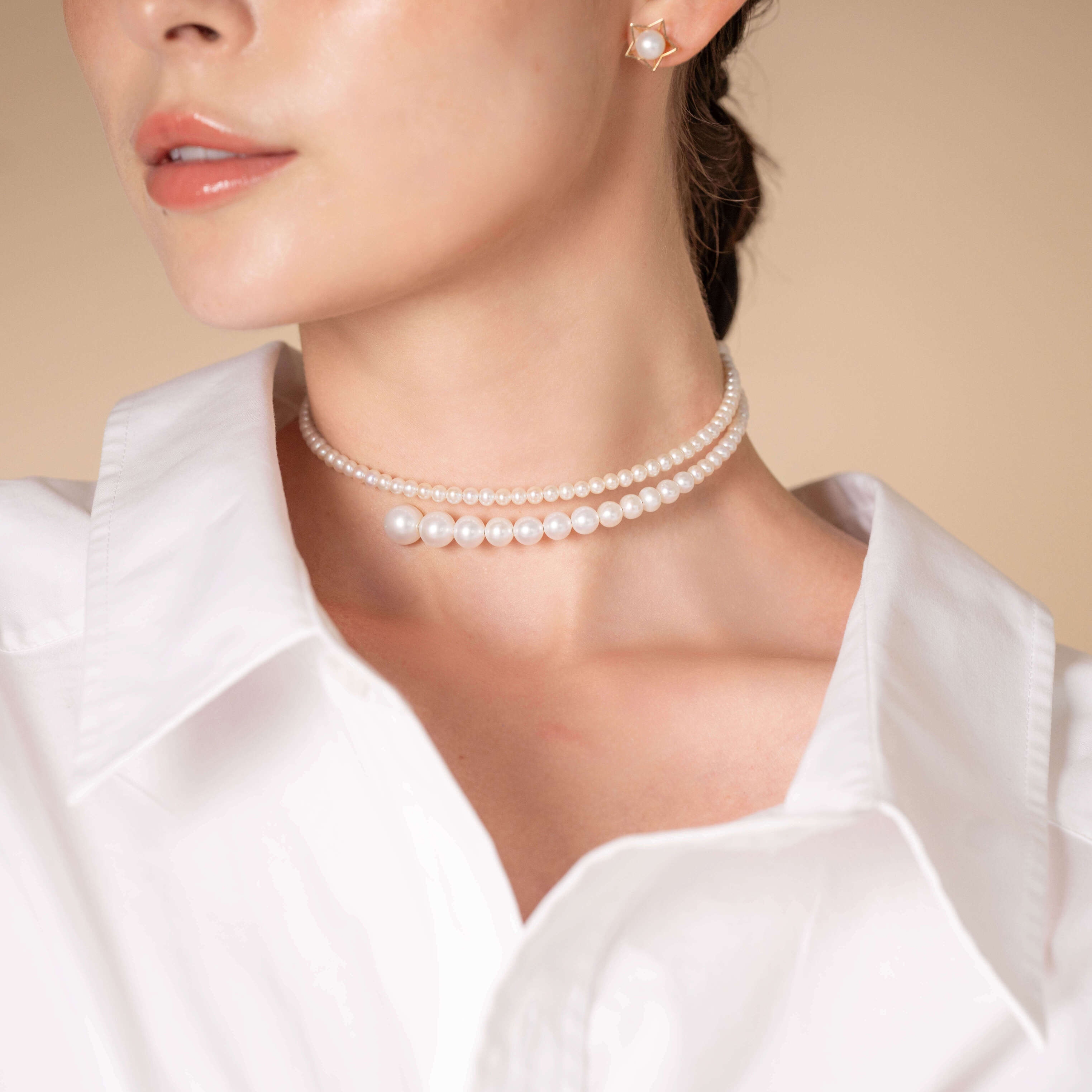 Spiral Pearl Choker – Pearlish