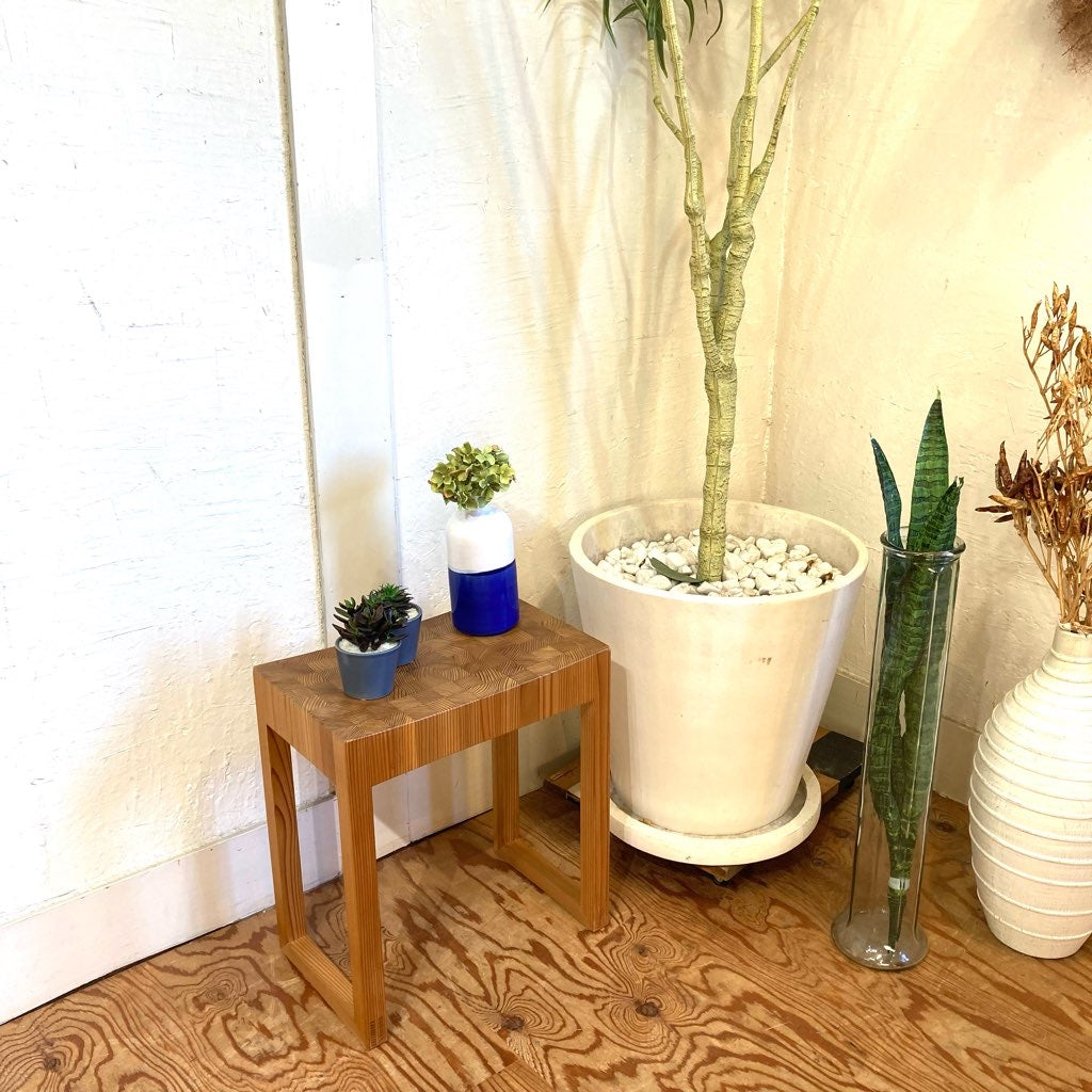 SUGI LIFE 智頭杉の匠 寄木 スツール 展示品 中古 サウナスツール 椅子