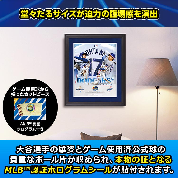 大谷翔平WS優勝記念ドジャース 2024年シーズン使用球カットピース入り