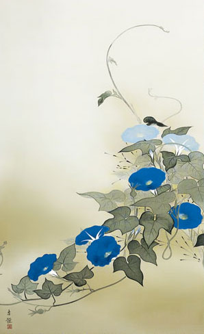 掛軸小林古径薊(あざみ)