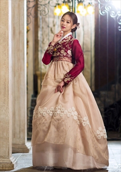 422_チマチョゴリレンタル韓服化繊_バスト75～85cm_身長+靴高さ163