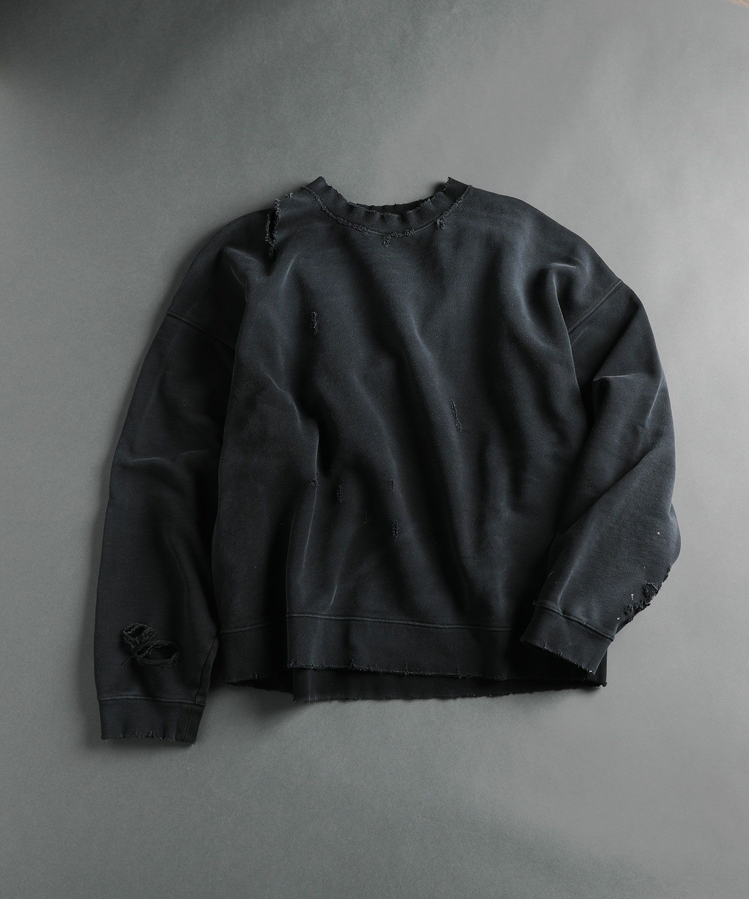 OPENING ACT] リアルヴィンテージ加工ヘヴィーウエイトダメージクルー