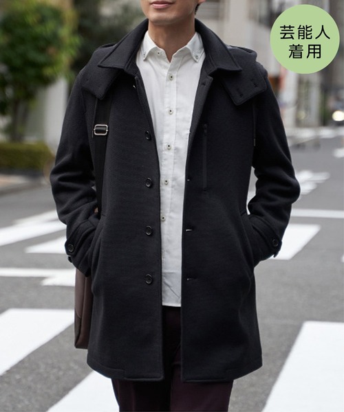 IKKA LOUNGE ステンカラーコート コート 「雑誌掲載」ウールライク