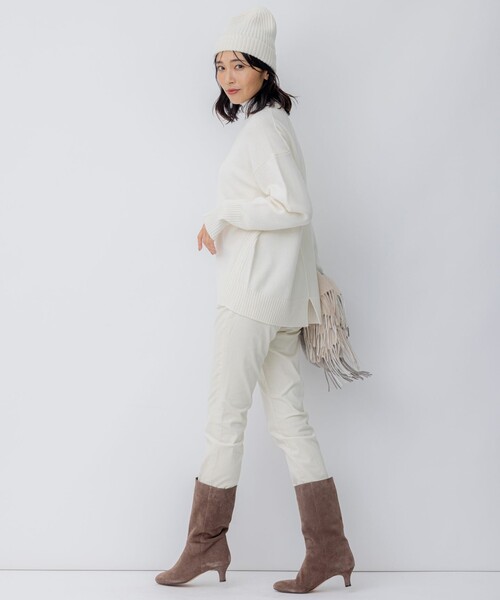 ニット セーター 「滝沢眞規子さん着用/洗える」ウールカシミヤ クルー