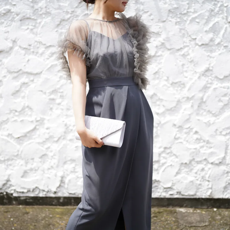 LAGUNAMOON（ラグナムーン）LADYチュールドッキングコクーンワンピース