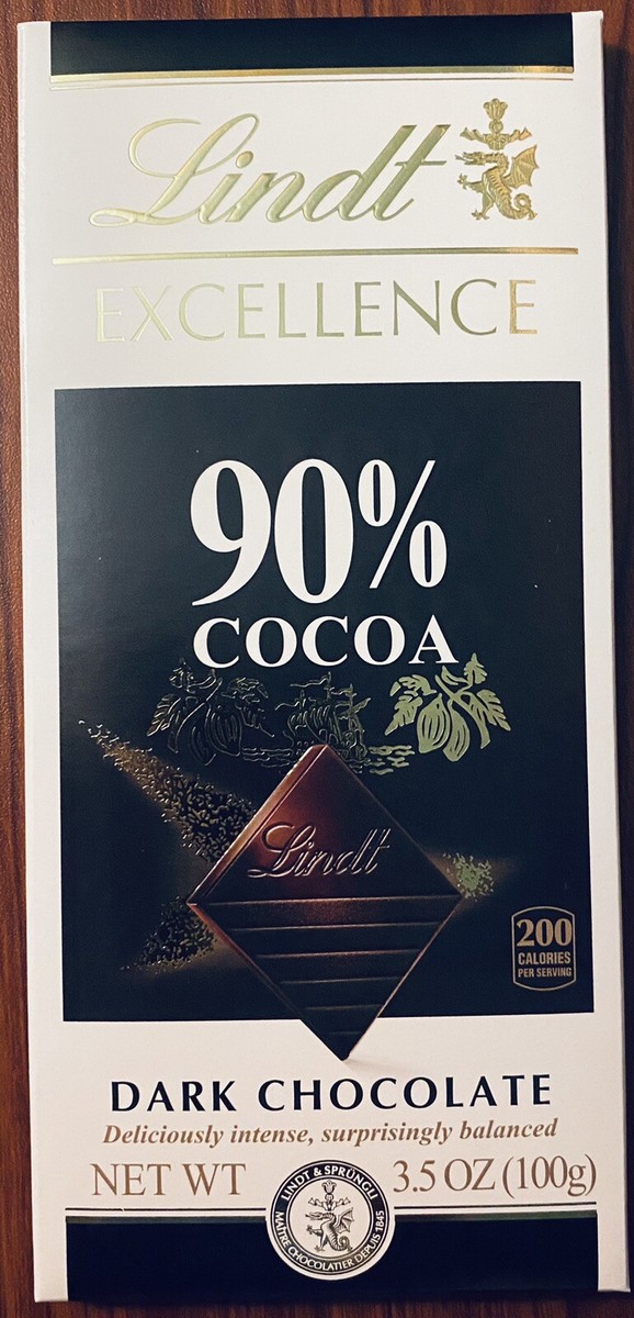 NEW Lindt intense Dark Chocolate 90% Cocoa EXCELLENCE Bar 3.5 oz 1