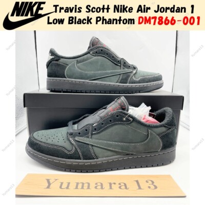 Travis Scott Nike Air Jordan 1 Low Black Phantom DM7866-001 Men's