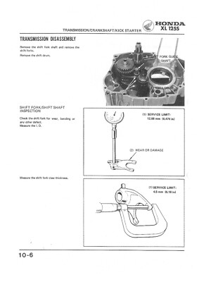 HONDA Workshop Manual XL185S XL125S & XR125 1979 1980 1981 & 1982