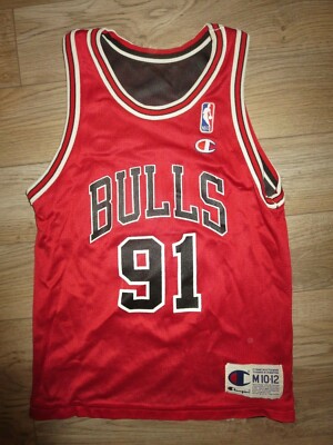 Dennis Rodman #91 Chicago Bulls Champion NBA Reverse Jersey Youth