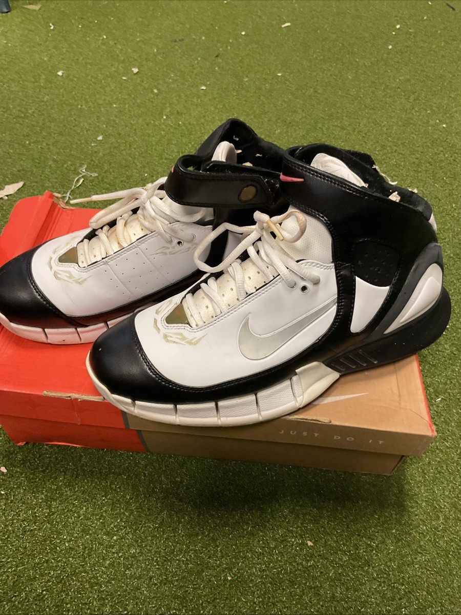 Nike Air Zoom Huarache 2K5 White/Black-Met. Silver Sz 10 | eBay