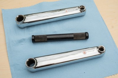 Haro Lineage 3-piece BMX 175mm Crankset w/ 19mm Spindle Chrome NOS