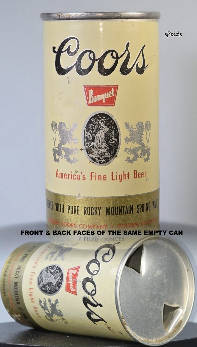 1960 7oz FLAT TOP COORS BANQUET BEER CAN GOLDEN, CO COLORADO ROCKY