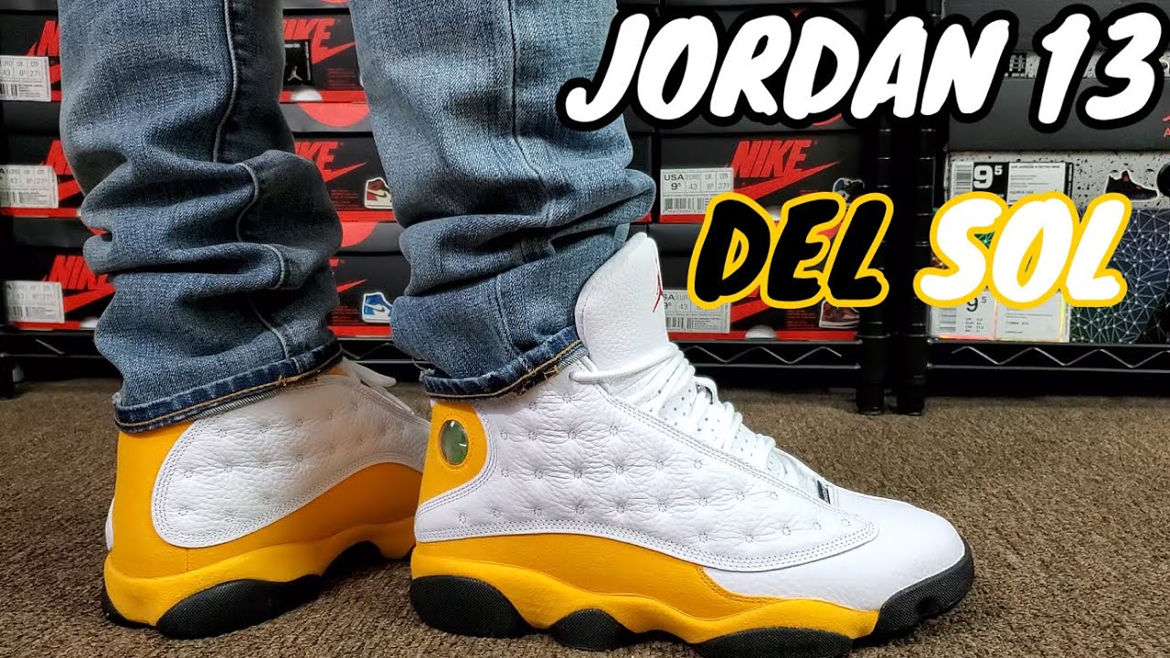 AIR JORDAN 13 DEL SOL REVIEW & ON FEET - YouTube