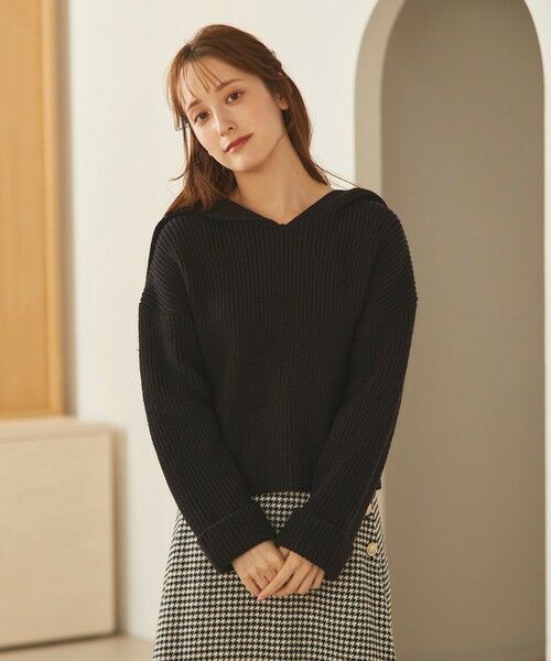 セール】 【洗える】セーラーカラー ニット （ニット・セーター